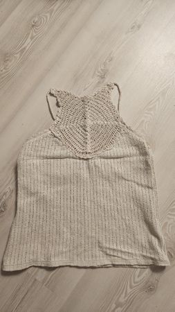 Haut en crochet beige