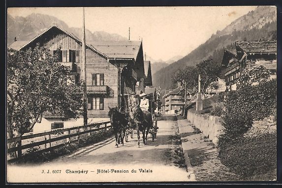 Ansichtskarten: AK Champéry, Hotel-Pension du Valais – Gebraucht aus Berlin von bartko-reher