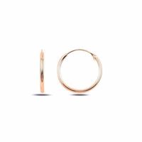 Ohrringe Creole 925 Silber roségold filigran Klassiker 16mm