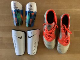 Fussballschuhe Adidas Grösse 40 mit Schienbeinschoner