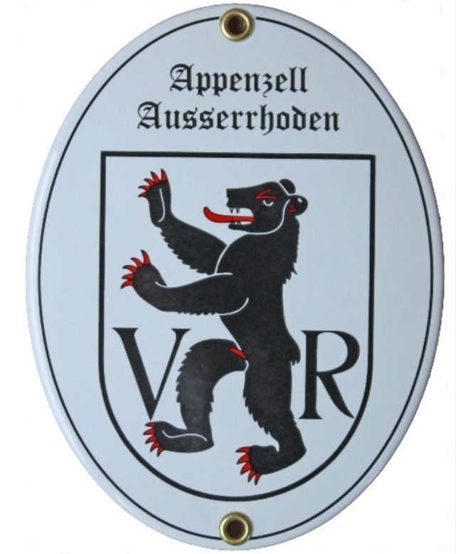 Insegne: Emailschild - Kanton Appenzell Ausserrhoden – Nuovo e nell'imballaggio originale da Ennetbürgen venduto da open24shop