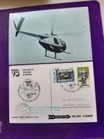 Flugkarte MILANO - LUGANO, Heliflug I-BNAA Breda Nardi NH-50