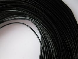 10 Meter Echtlederband, Lederschnur, Lederband, 2mm, schwarz