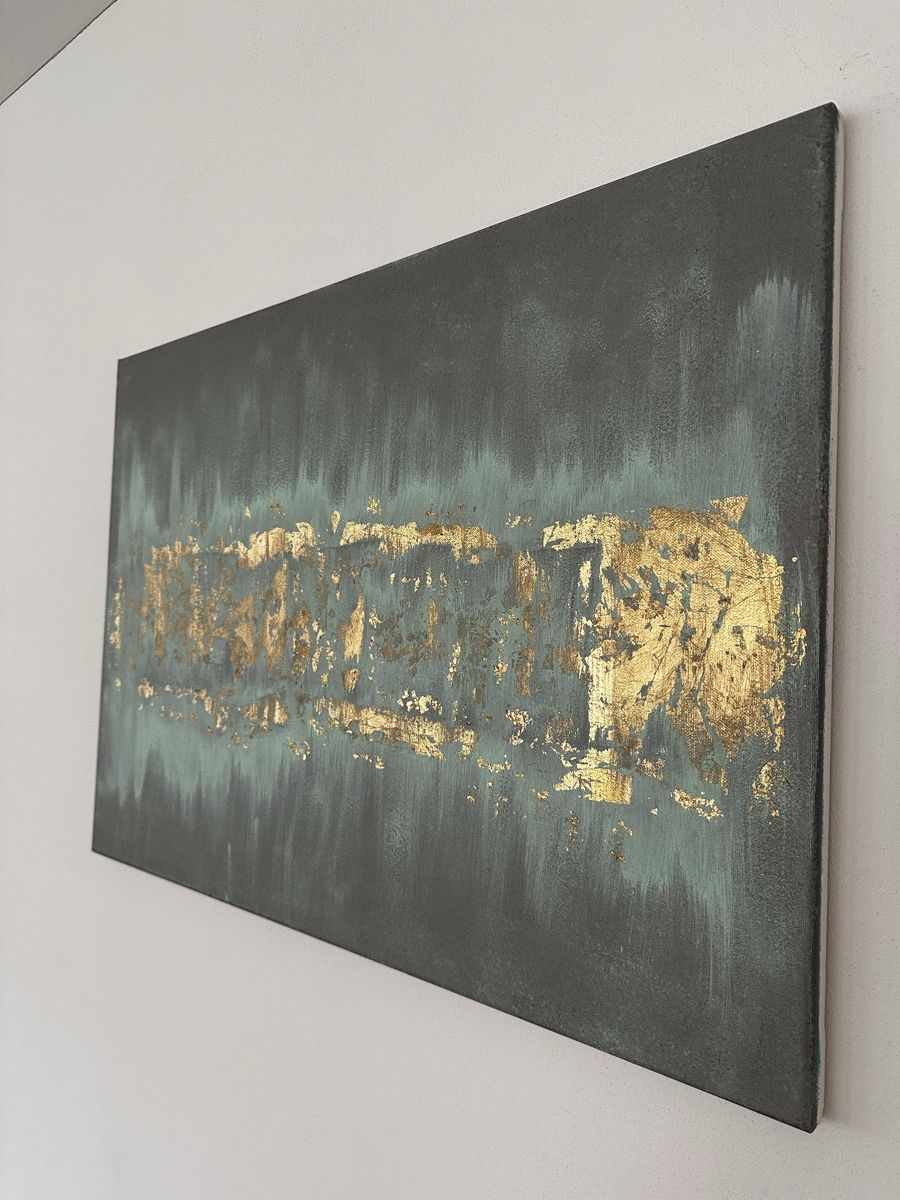 Dipinti: Moderne Kunst mit Goldfolie – Nuovo e nell'imballaggio originale da Winterthur venduto da kla_qn8d 4