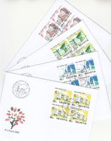SBK B288 - B291 im 4er-Block FDC