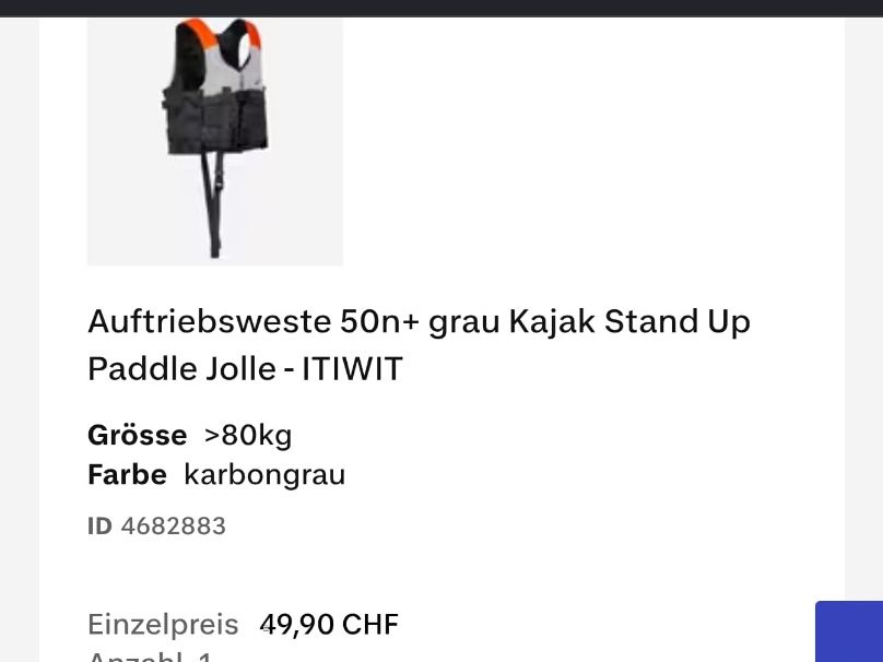 Decathlon Schwimmwesten: Schwimmweste 4 Stück – Neu (gemäss Beschreibung) aus Winterthur von BrilleAnt 1