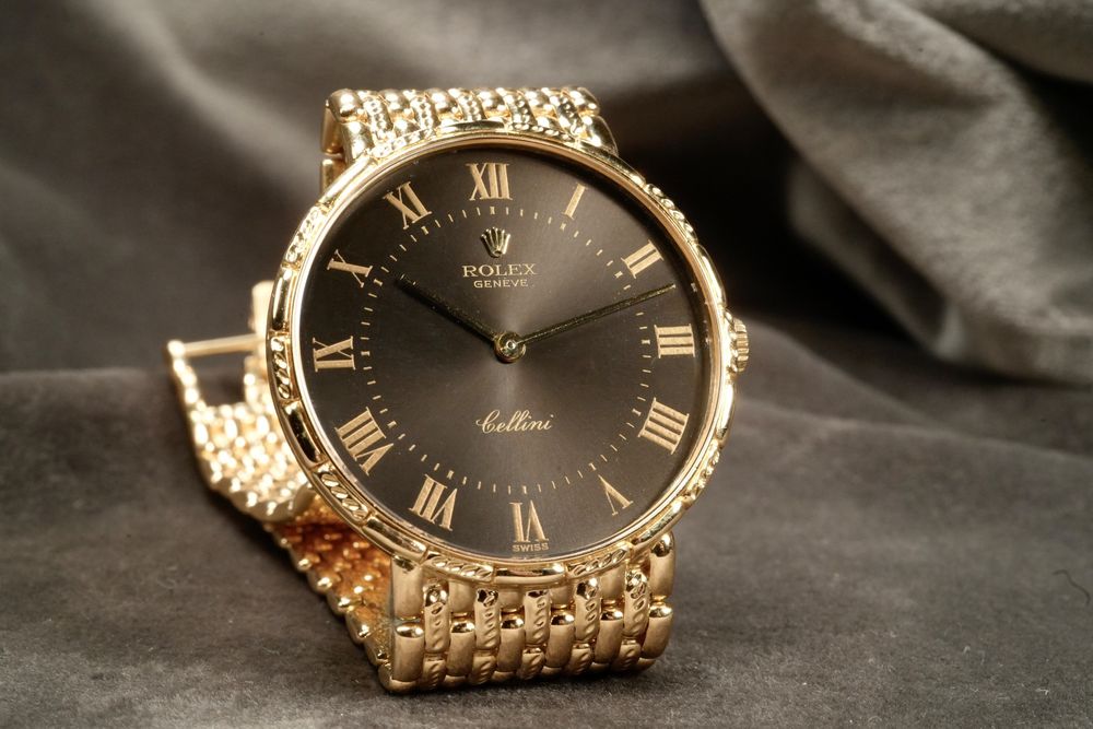 Rolex Cellini 4112 Original Gold Brown Sunray