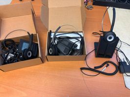 3x Jabra PRO 920 Mono DECT Wireless Headset mit Ladestation