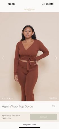 Indigo Luna wrap top 