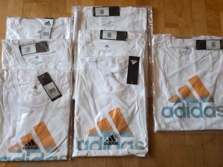 Restposten: 7 Stk. T-Shirt's Adidas weiss