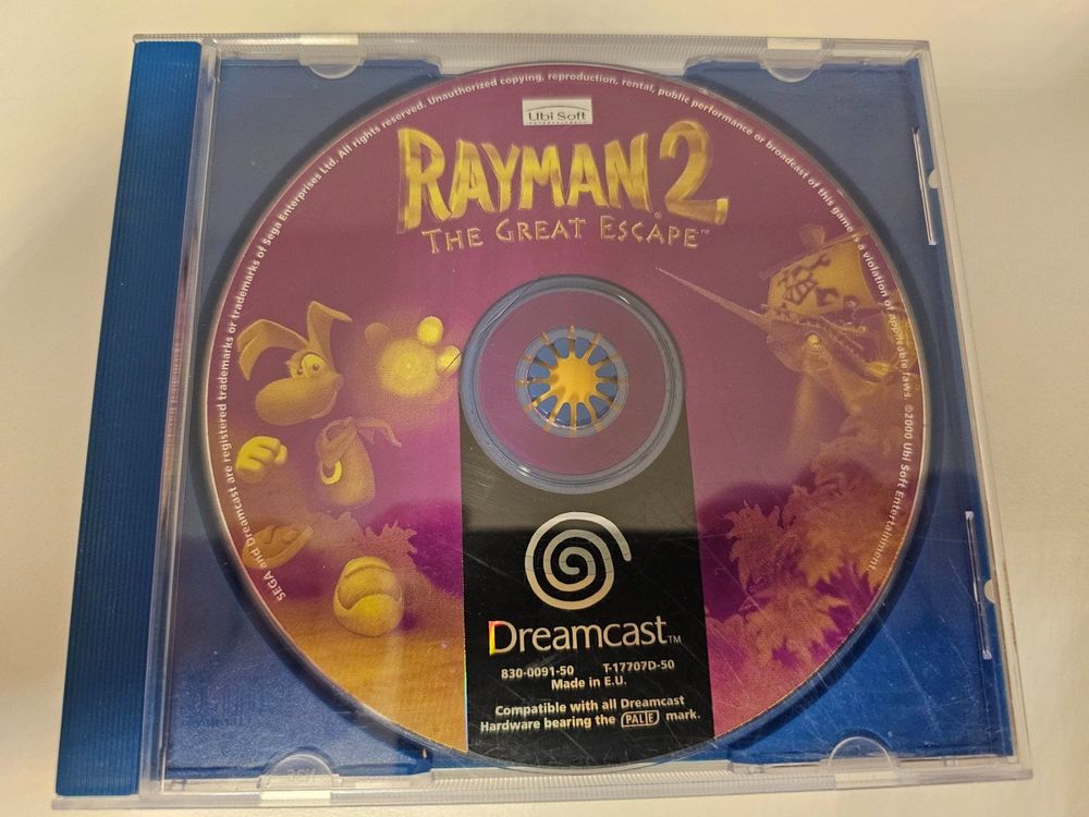 Dreamcast - Rayman 2 (PAL), Boîte Complète, Très Bon état, Ubi Soft