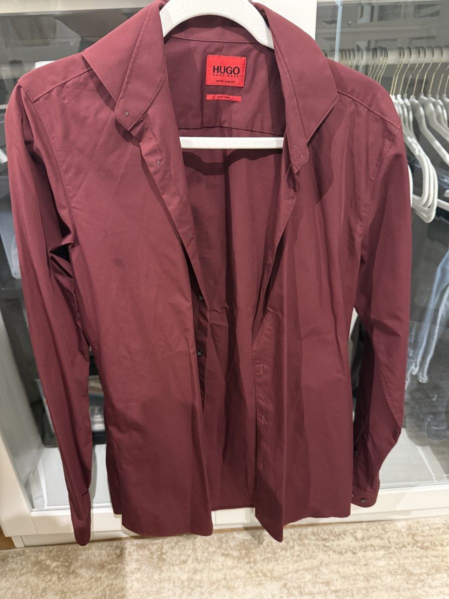 Hugo Boss Camicie: Hugo Boss Hemd in bordeaux 38/15 – Nuovo (secondo la descrizione) da Winterthur venduto da fij_f65r 3