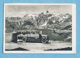 Grosser St. Bernard - Lac au Sommet - Postauto - Werbekarte