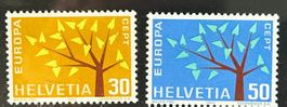 Europa SBK 389–390 Abart „kurzer Ast“ postfrisch, SBK 100.00