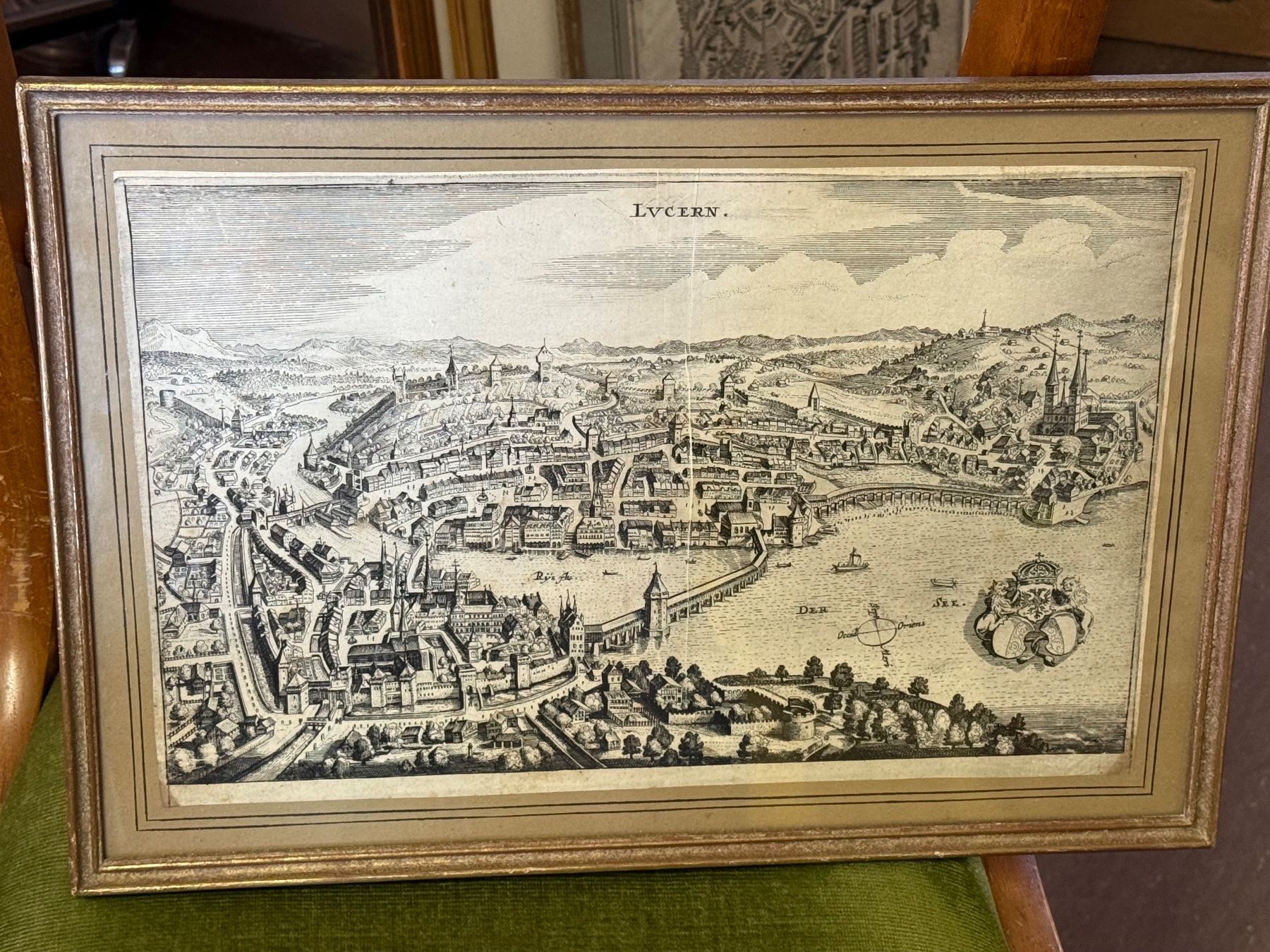 Incisioni: Antiker Stich Luzern wohl Merian – Usato da Bern venduto da Jwpm66