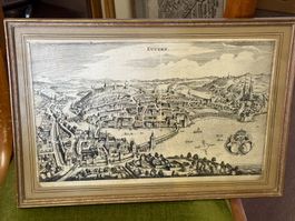 Antiker Stich Luzern wohl Merian