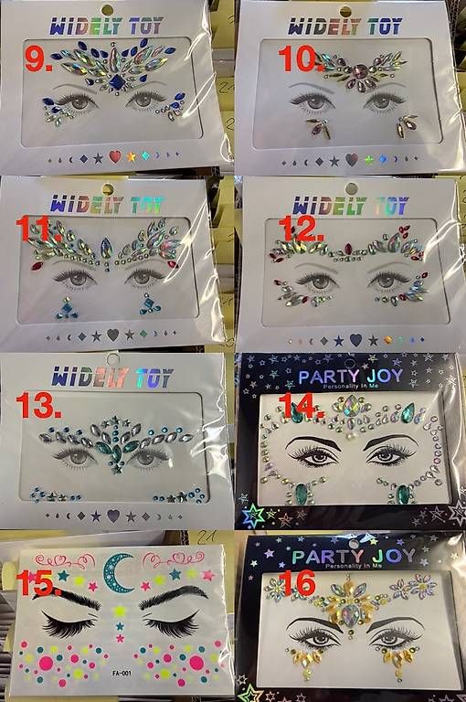 Make-up: 158x Temporary Strasssteine Tattoo – Nuovo e nell'imballaggio originale da Zürich venduto da kollers 1