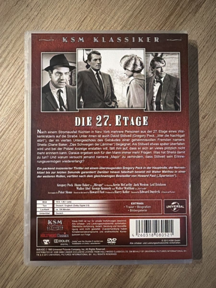 Tutti i DVDs: Die 27. Etage (1965) DVD – Usato da Hagendorn venduto da masterchieff 1