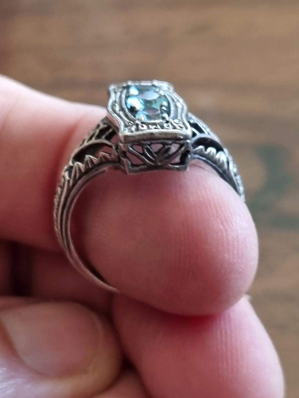 Ringe: Schöner antiker 925 Silber Ring Aquamarin oder Topas – Neu (gemäss Beschreibung) aus Beckenried von lou_two 2