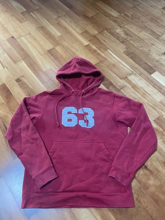 Comfy Red Hoodie with "63" - Perfect for Chilly Days!