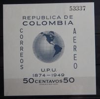 Kolumbien Kat. Block 5 * 1950