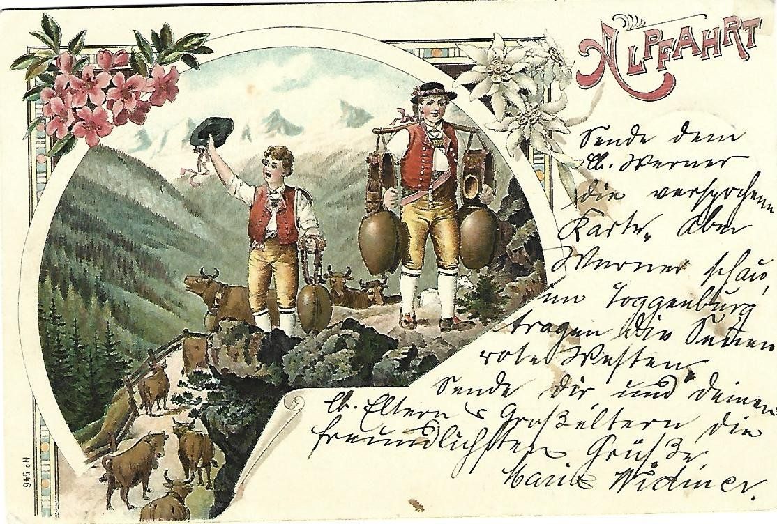 Cartes postales: Alpfahrt Stempel Bütschwil – D'occasion à Wetzikon ZH par Brulu100