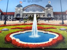 Ansichtskarte Basel Bundesbahnhof 1934