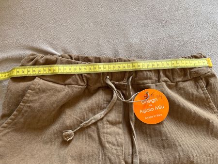 Pantalon beige velours