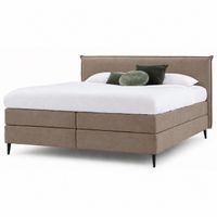 Eastborn Boxspring Bett  taupe mit Matratze ohne Topper