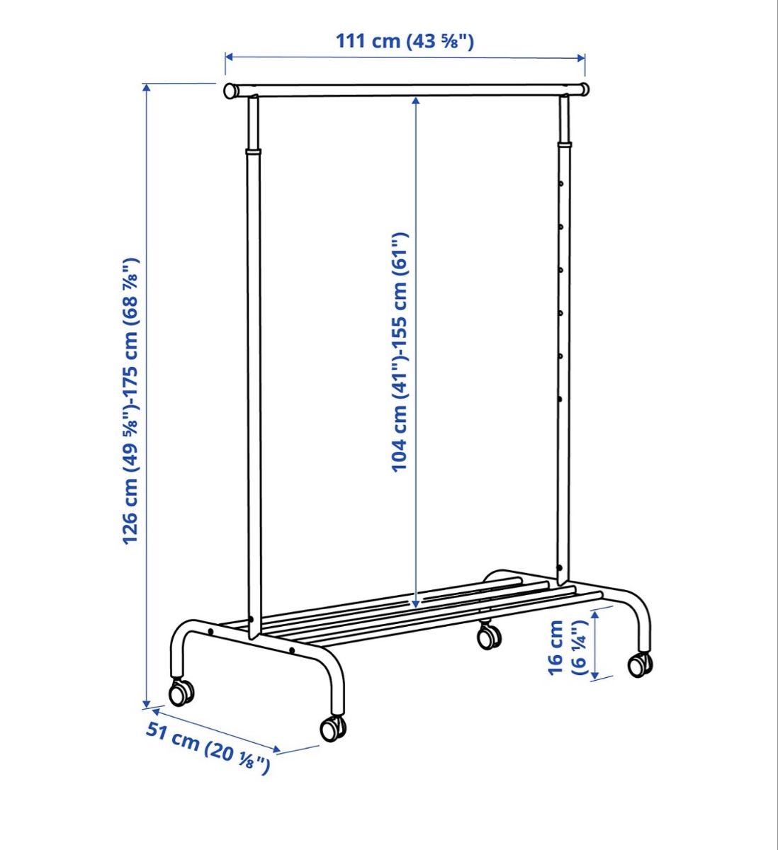 Ikea Guardaroba: Ikea Rigga black clothes rack  – Usato da Zürich venduto da Angela_Fashion_Lover 1