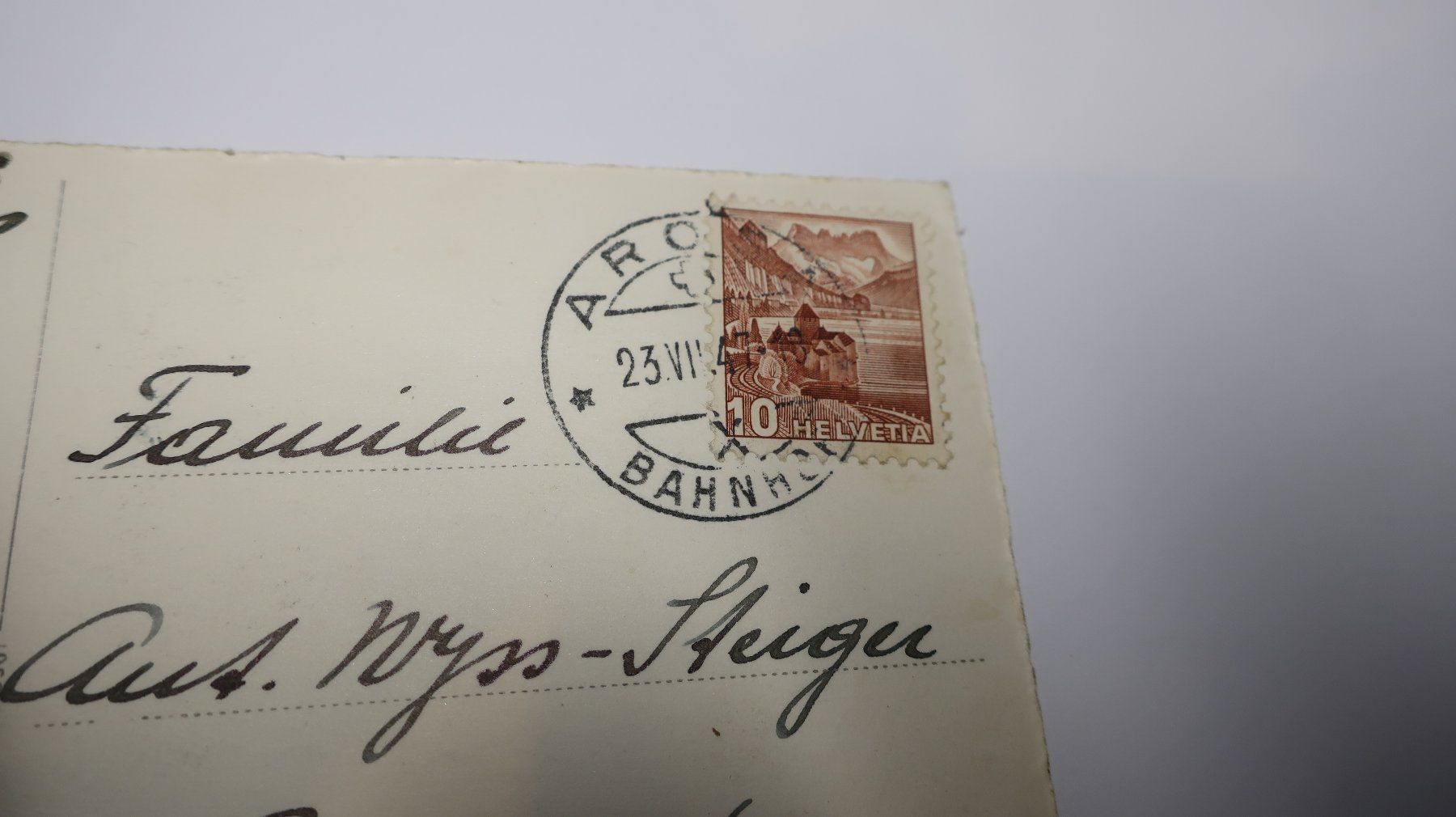 Cartoline postali: Arosa Ober und Unter-See  1947 – Usato da Cormoret venduto da Pascalll2001 4