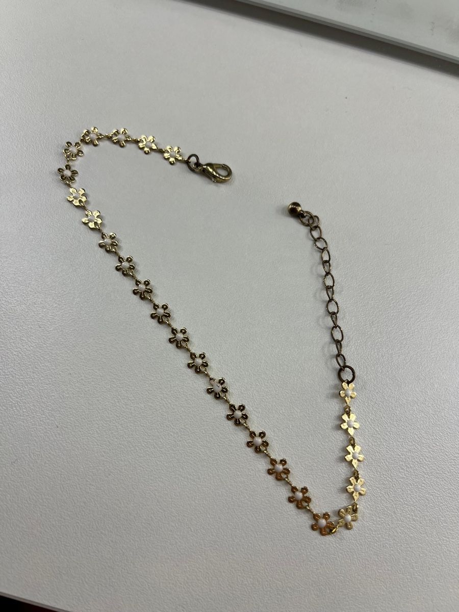 Bracciali & Braccialetti: Gold Flower Anklet, Delicate & Stylish for Spring / Summer – Nuovo (secondo la descrizione) da Zürich venduto da Isabella123