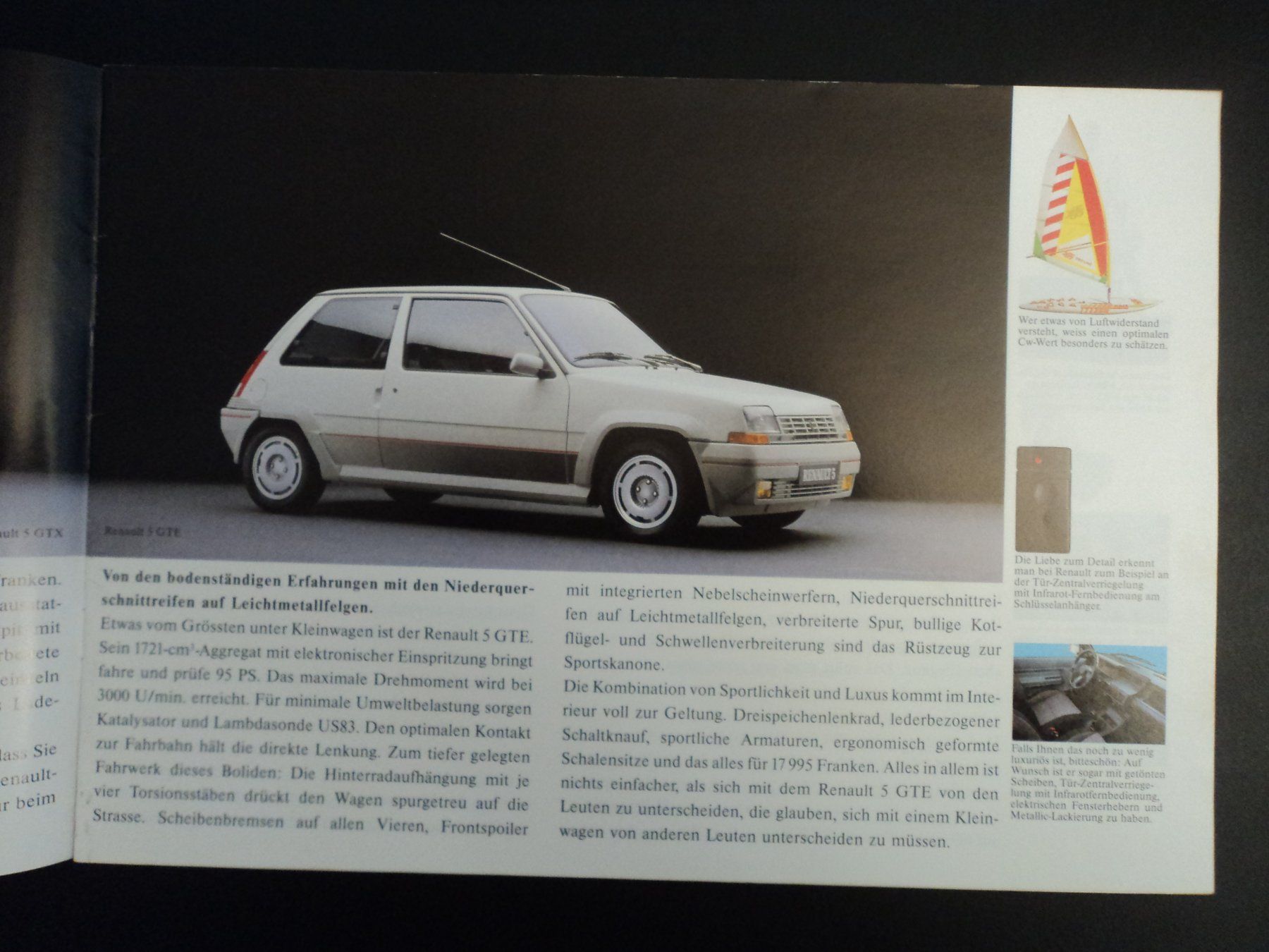 Renault Dokumente: Prospekt Renault Programm 1987 mit R5 GTE R9 GTE Nevada 25 – Gebraucht aus Schwarzenburg von modelCARama 1