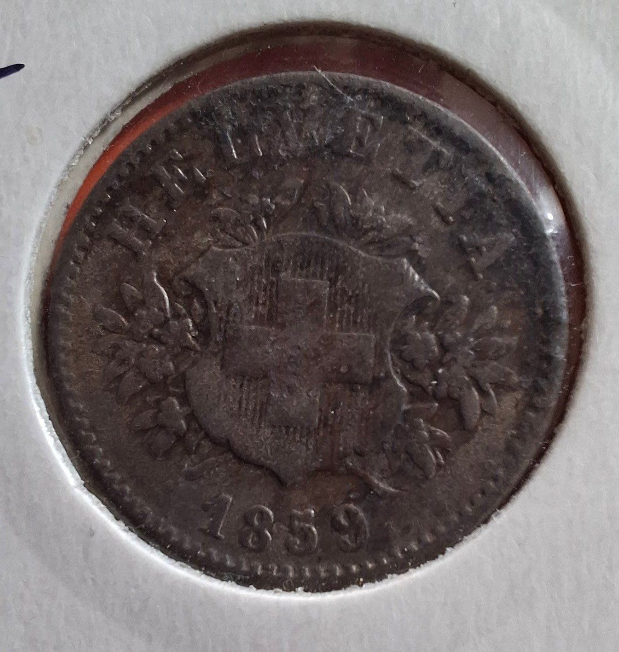 Tutti le monete: CHF 0.20 1859 Schweiz S-SS – Usato da Fribourg venduto da Kiki020 1