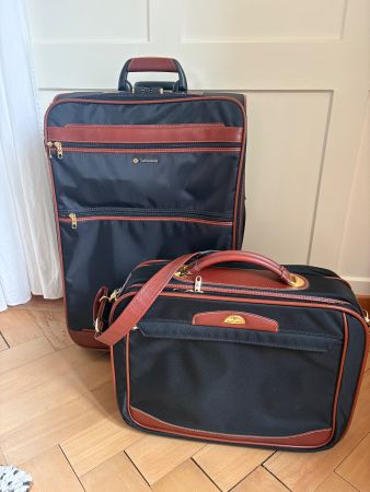 Samsonite Koffer + Reisetasche Set (schwarz/braun)
