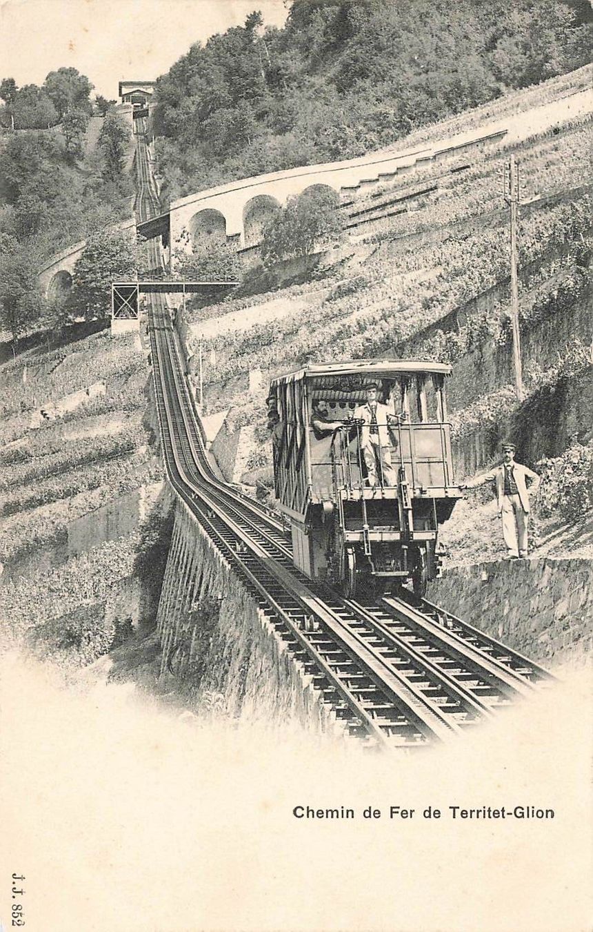 Cartoline postali: Chemin de Fer de Territet Glion Spielzeug Eisenbahn – Usato da Biasca venduto da Blenio71