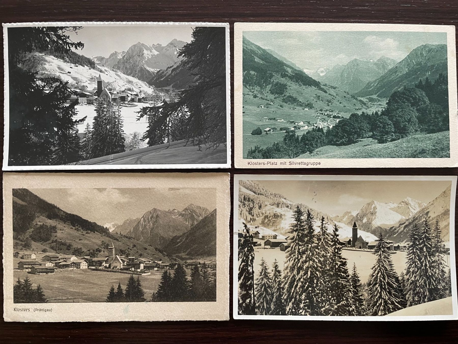 Cartoline postali: KLOSTERS Teilansicht mit Kirche, 17 Ansichtskarten – Usato da Wald ZH venduto da TLILEF 3