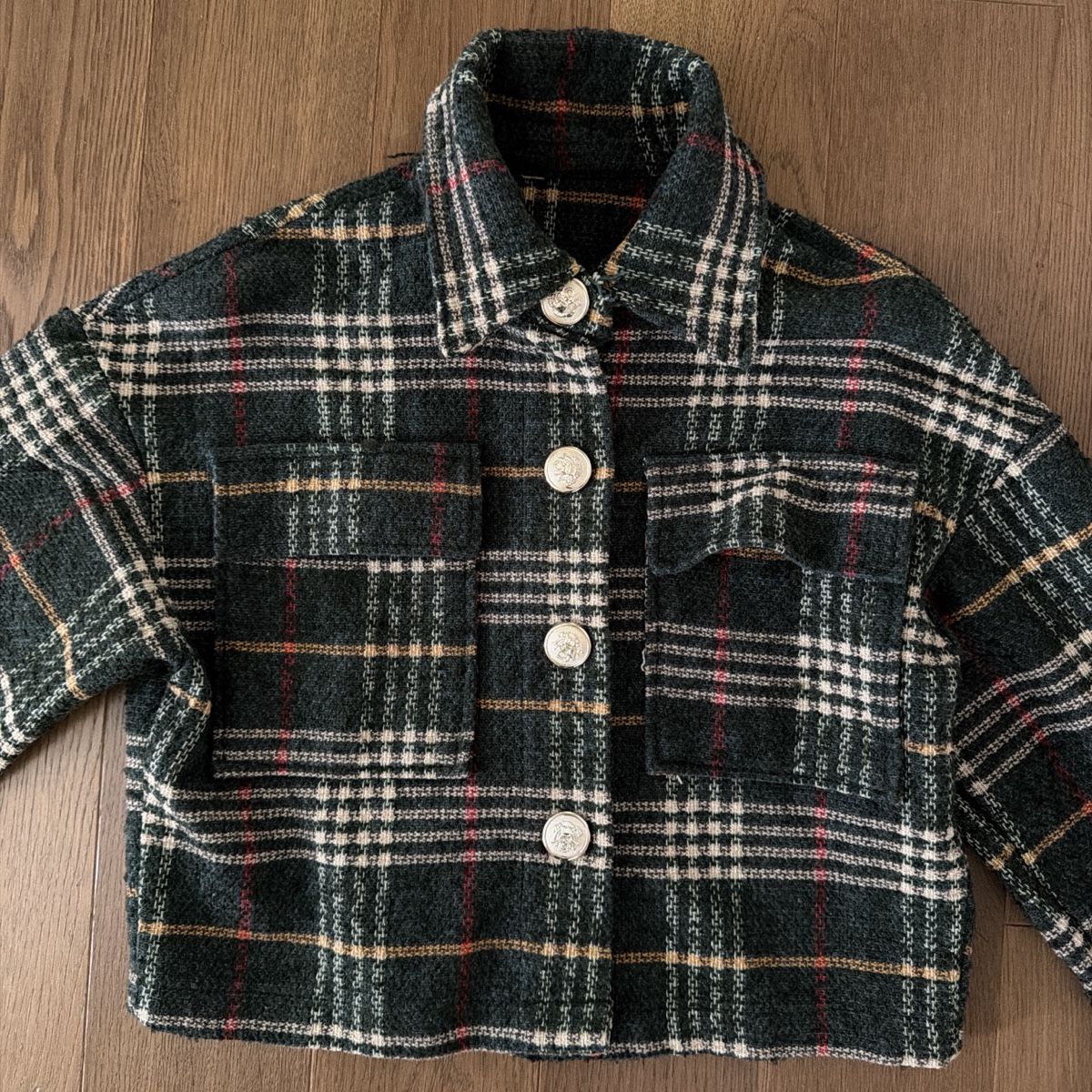 Giacche: Wool Blend Cropped Plaid Jacket – Usato da Hittnau venduto da hansophia 1