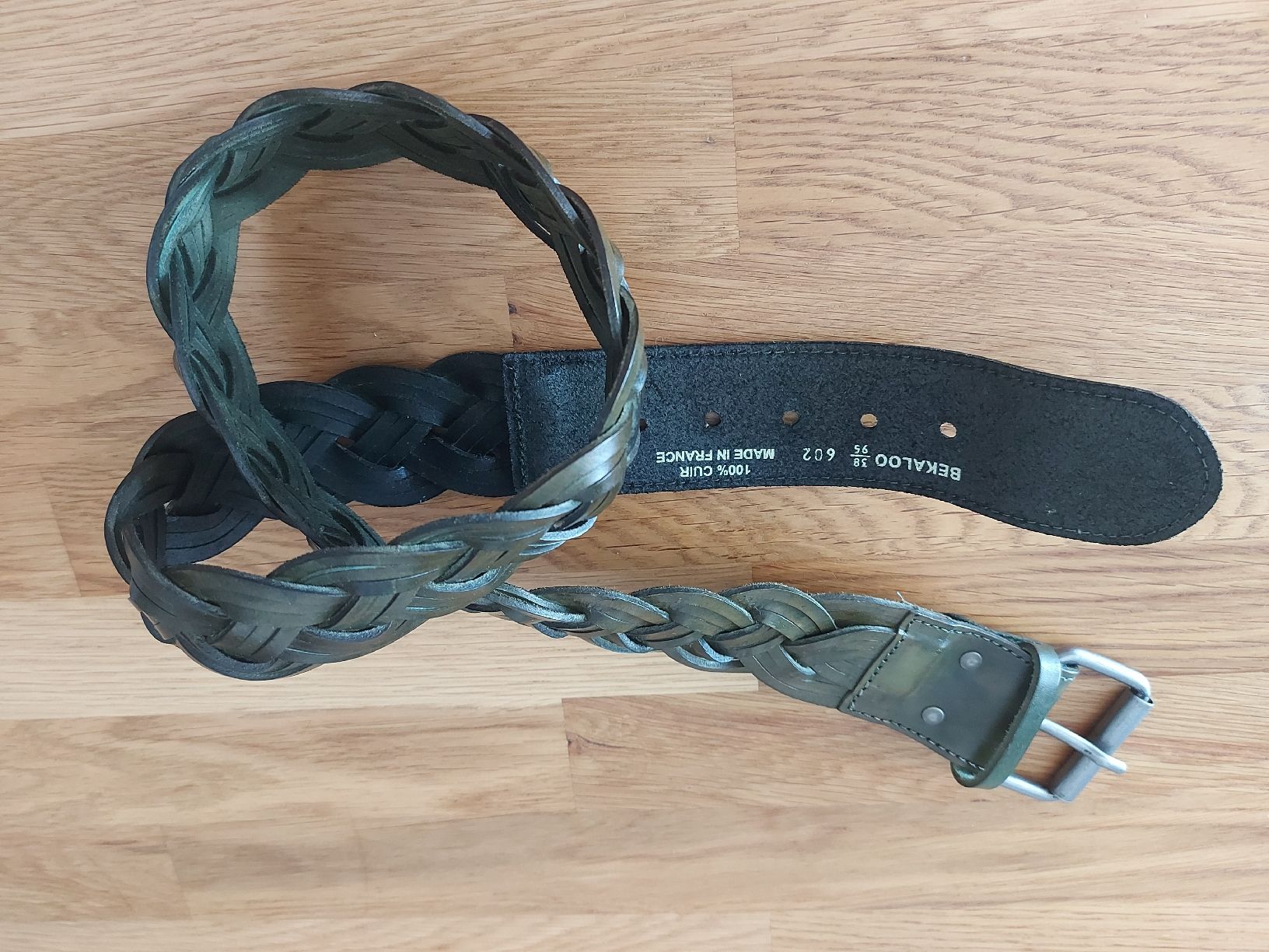 Cinture: Ledergürtel, dunkelgrün, 95 cm – Usato da Oberengstringen venduto da PaolaDe 3