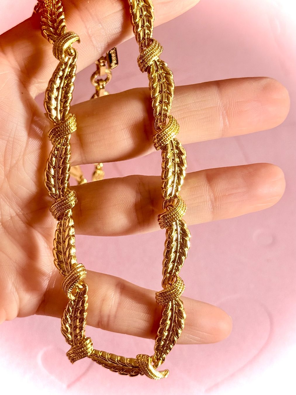 Catenine: Collier style vintage épi de blé – Nuovo e nell'imballaggio originale da St-Maurice venduto da Sandrinette123 3