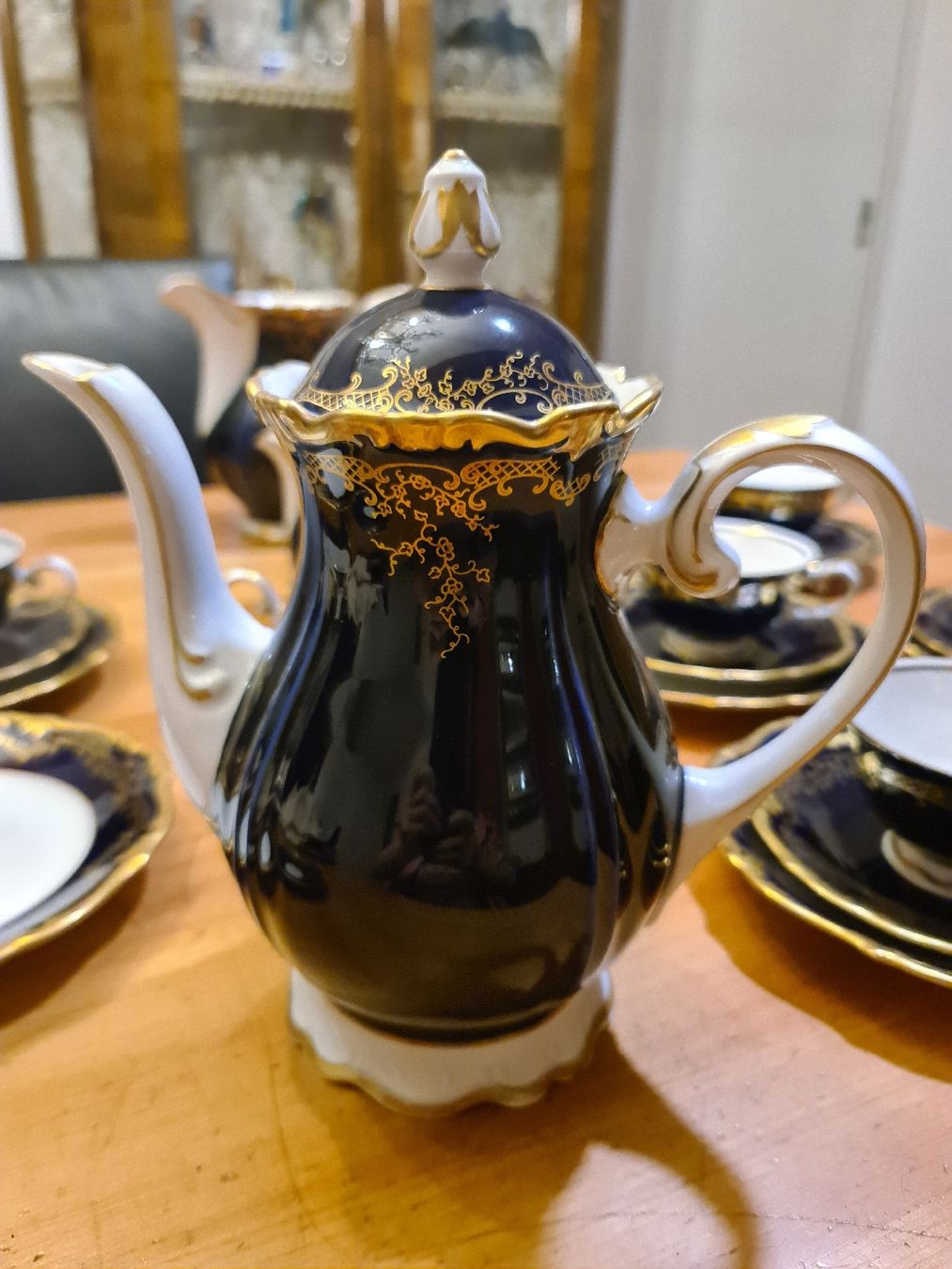 Set di piatti: Reichenbach Kobalt - Gold Kaffee - Teeservice – Usato da henau venduto da Rockj 5