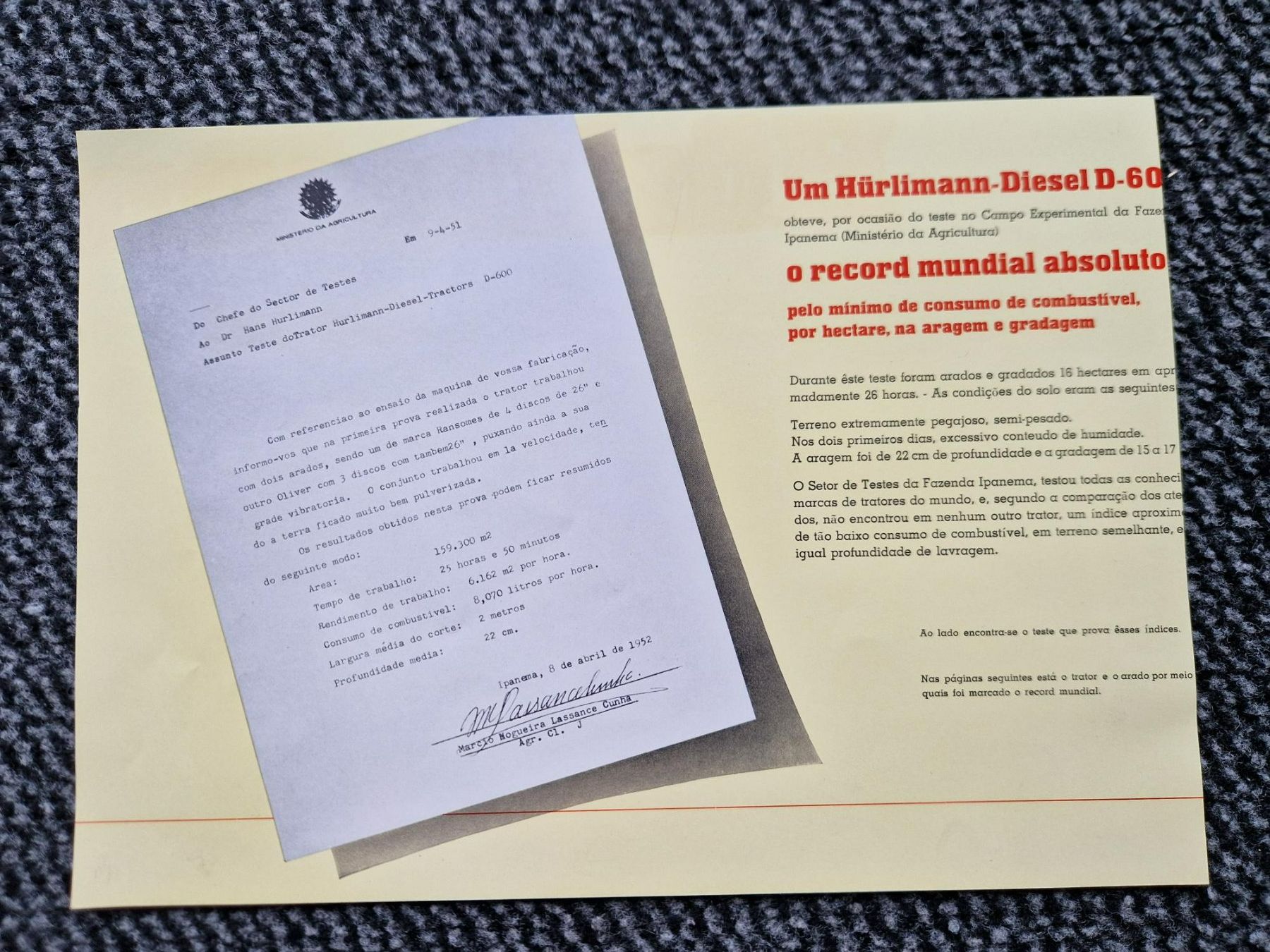 Hürlimann Trattori: Original Hürlimann Prospekt Bild D600 Argentinien – Usato da Dürnten venduto da Bachtel84 1