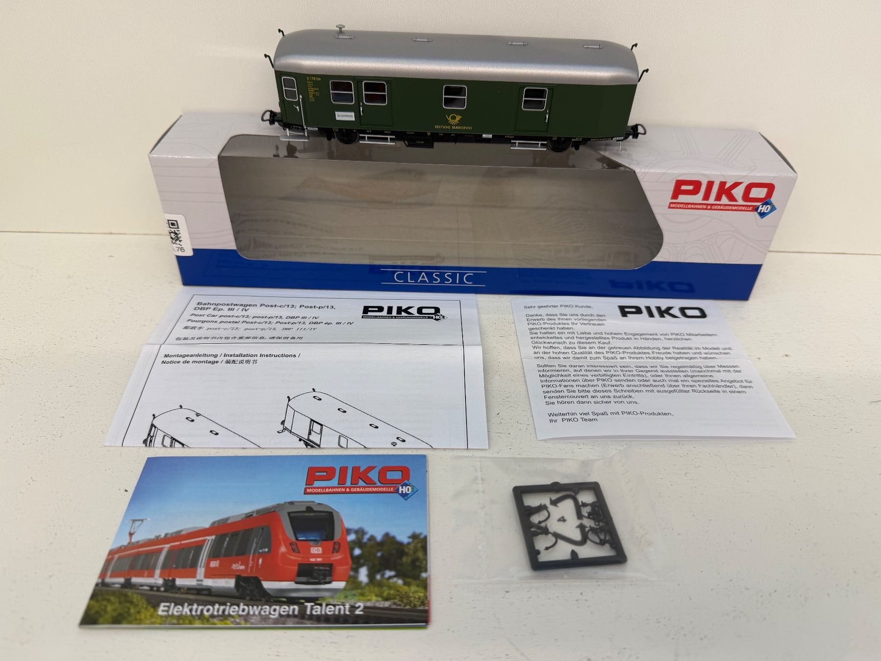 Piko Modelleisenbahnen: Bahnpostwagen Post c-13 DBP Ep. III – Gebraucht aus Büsserach von ModellbahnDepot 1