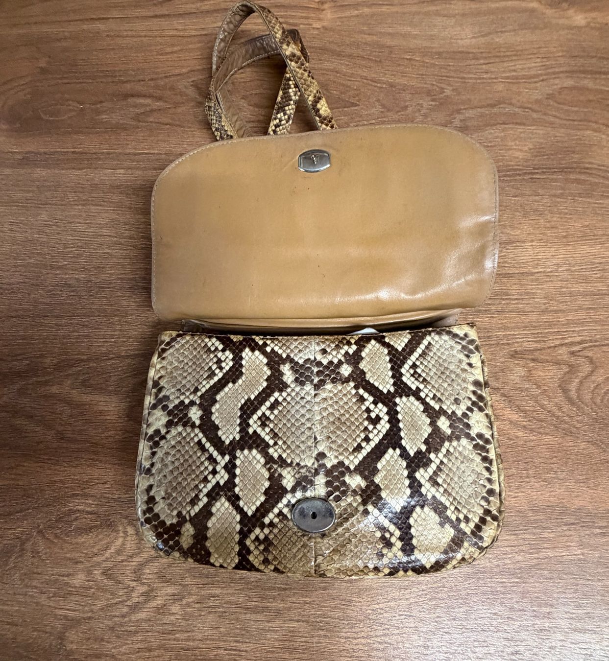 Borse: Handtasche Lederimitat Schlangenprint – Usato da Nussbaumen AG venduto da olitech5415 1