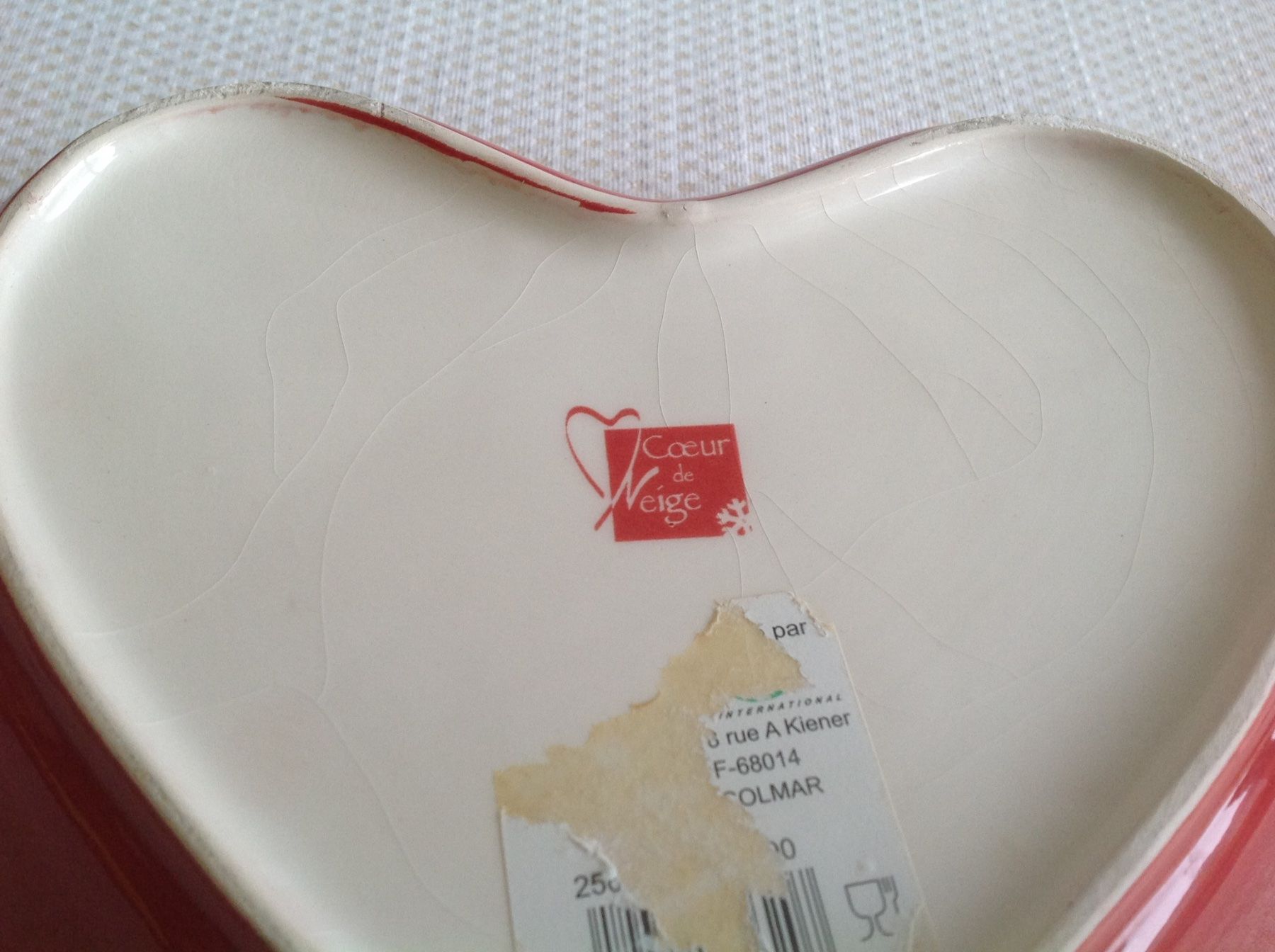Plateaux: Coeur de Neige - plat à gratin – D'occasion à Sion par accroshoes 4