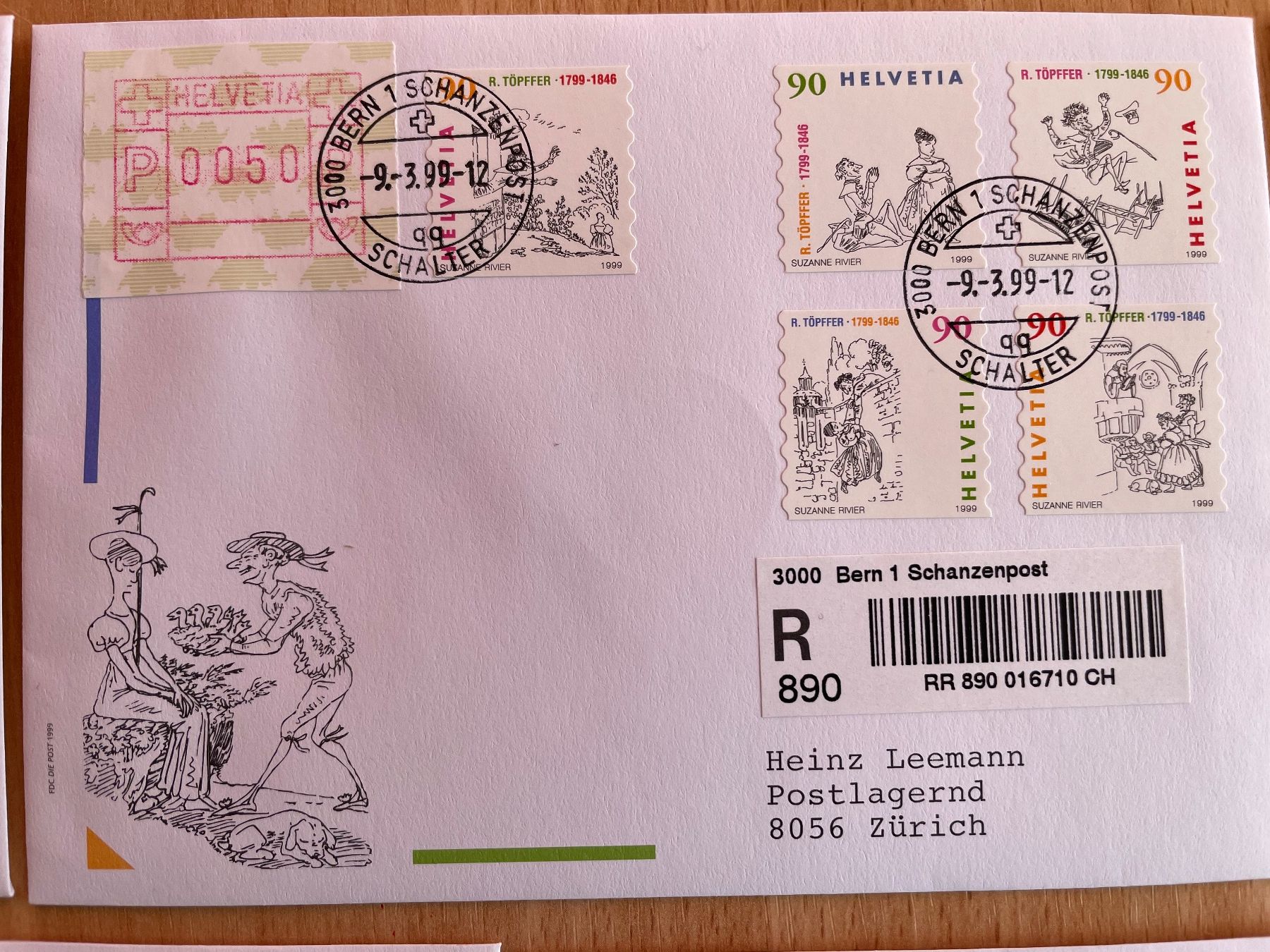 Alle Briefmarken: 9.3.99 GENEVE série complète, rare ! – Gebraucht aus Sonceboz-Sombeval von Comment2 2