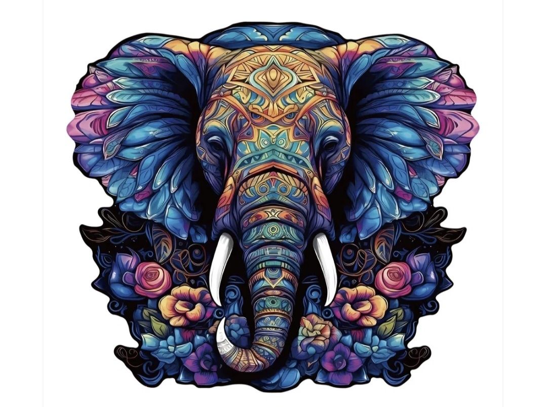 Puzzles: Holzpuzzle Elefant Mandala, neu – Neu und originalverpackt aus Jonen von h-blxgirl79 4