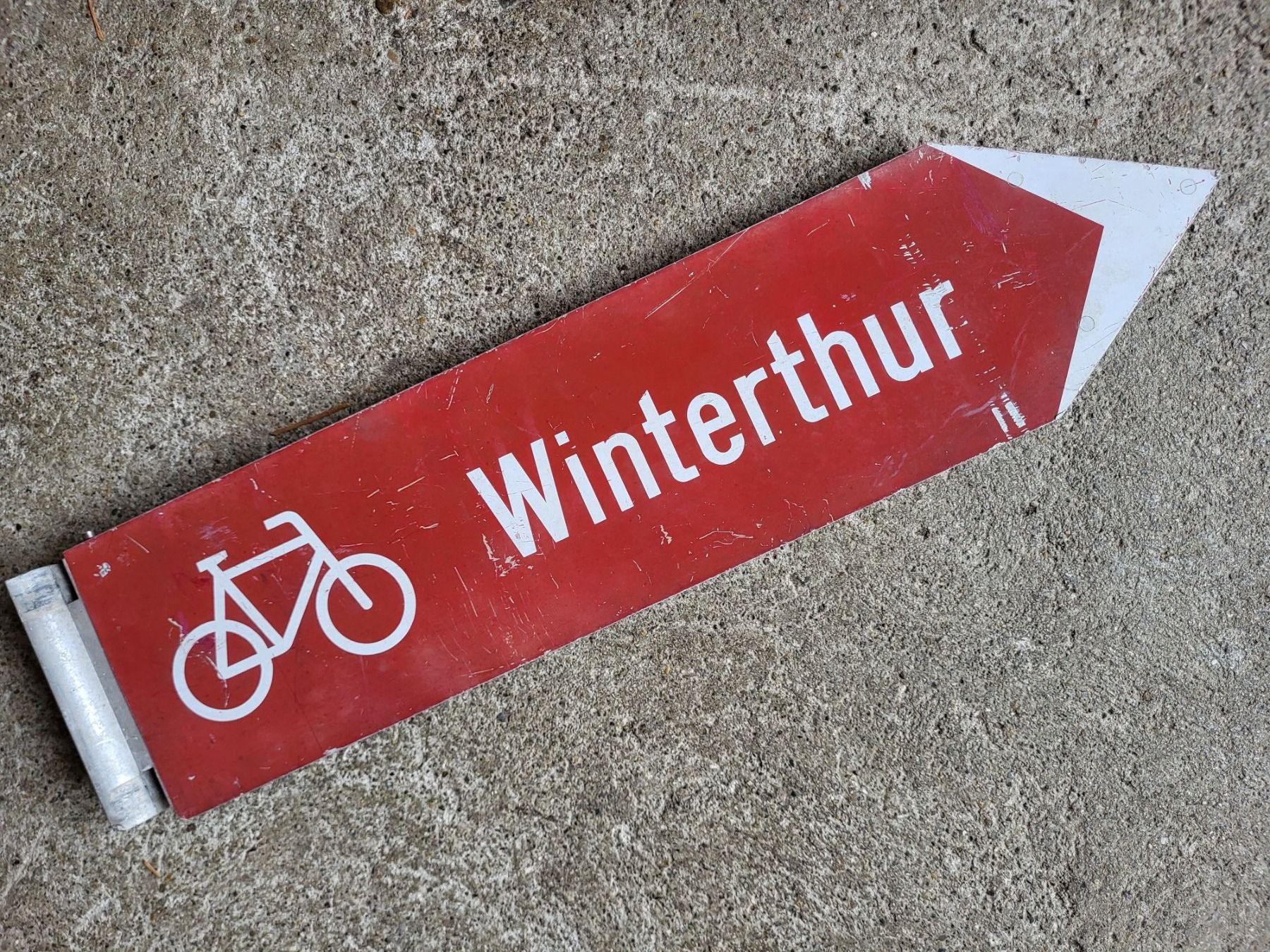Insegne: Einzigartiger Velo wegweiser winterthur 60x15x2cm – Usato da Turbenthal venduto da kai_6277