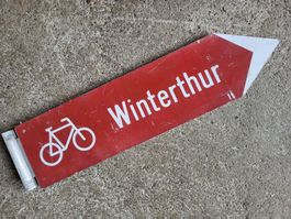 Einzigartiger Velo wegweiser winterthur 60x15x2cm