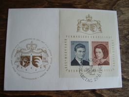 Gedenkumschlag Vermählung Hans Adam von Lichtenstein